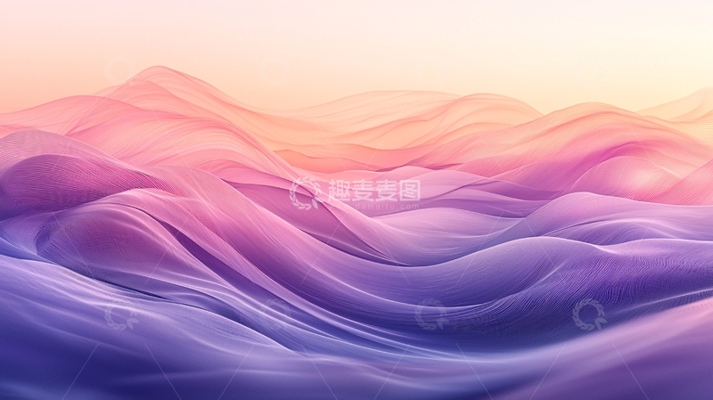 高清大图下载【趣麦麦图】梦幻般粉色紫色丝绸山峦