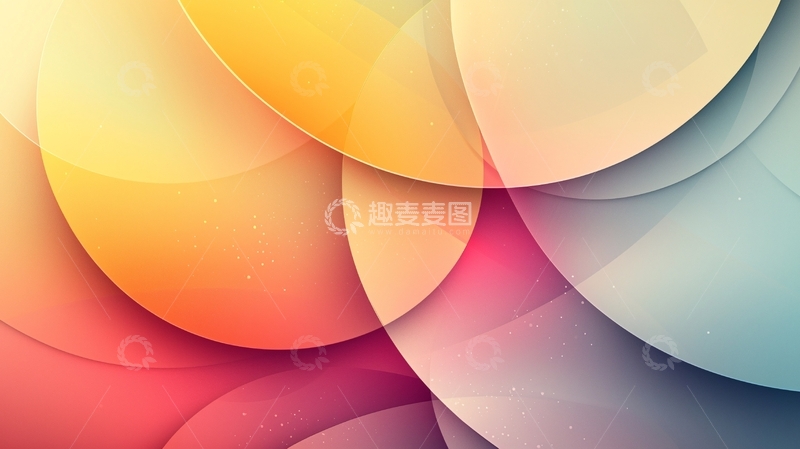 高清大图下载【趣麦麦图】抽象彩色圆形背景