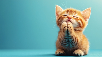 祈祷的小橘猫