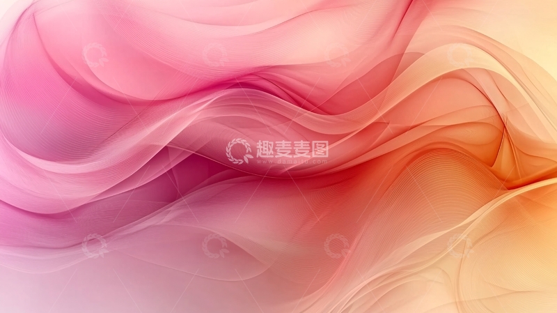 高清大图下载【趣麦麦图】粉色橙色渐变抽象背景