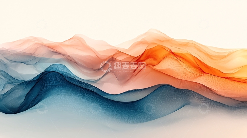 高清大图下载【趣麦麦图】抽象水墨山峦
