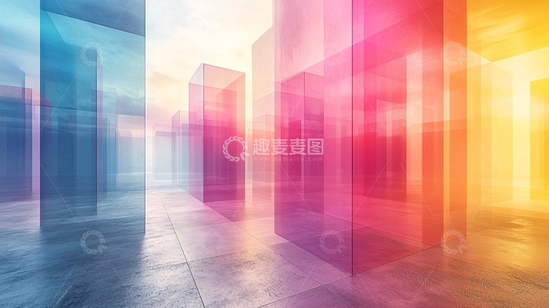高清大图下载【趣麦麦图】彩色玻璃长廊