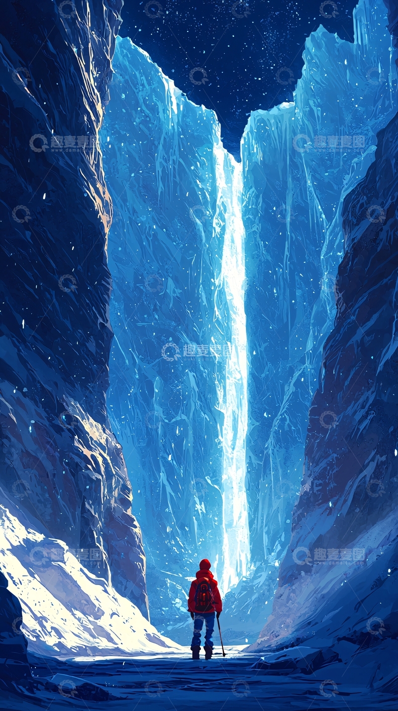 高清大图下载【趣麦麦图】冰雪峡谷