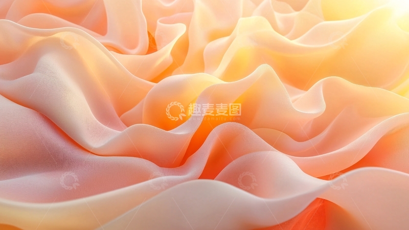 高清大图下载【趣麦麦图】柔粉色丝绸褶皱质感