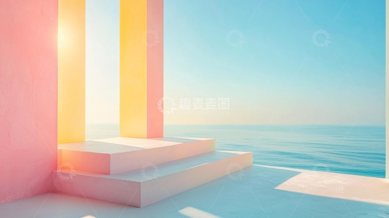 高清大图下载【趣麦麦图】粉色建筑