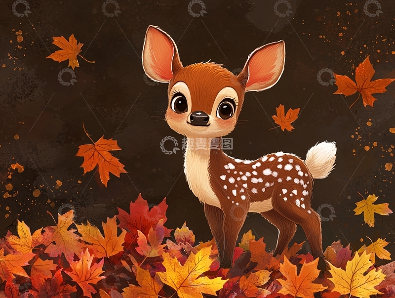 高清大图下载【趣麦麦图】可爱小鹿
