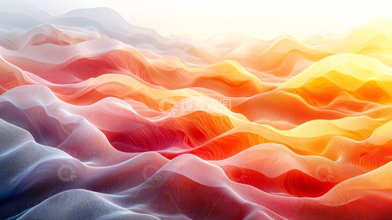 高清大图下载【趣麦麦图】流动的彩色山峦