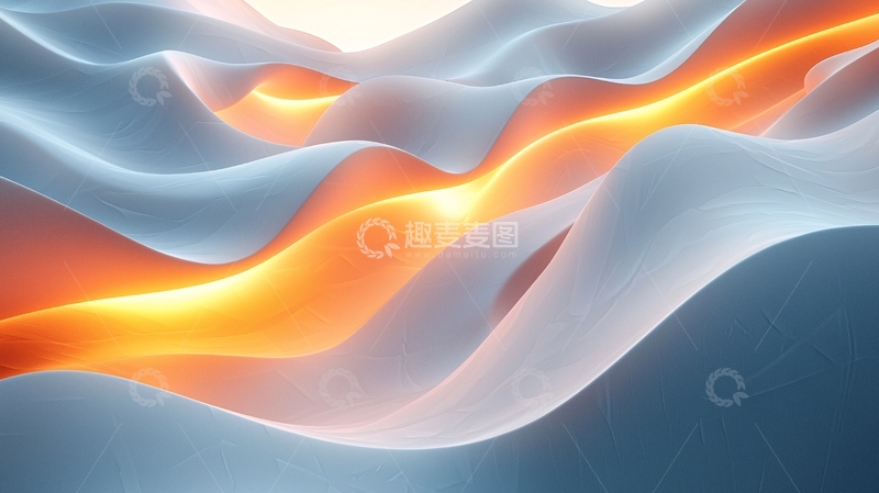 高清大图下载【趣麦麦图】光影流动的抽象曲线