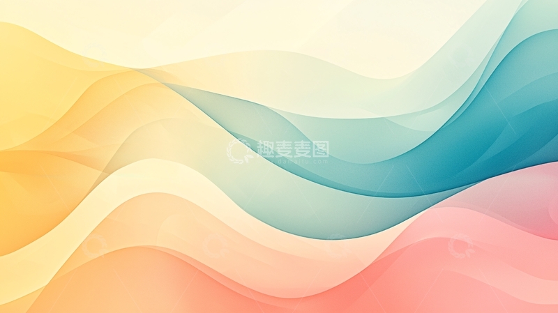 高清大图下载【趣麦麦图】抽象渐变波浪背景