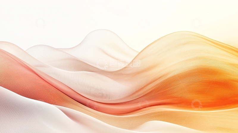 高清大图下载【趣麦麦图】橙色白色渐变丝绸质感
