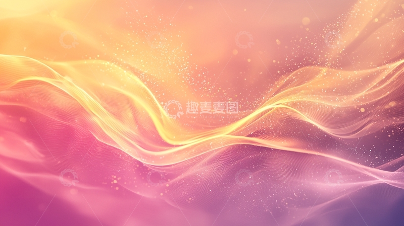高清大图下载【趣麦麦图】暖色系梦幻光影线条背景