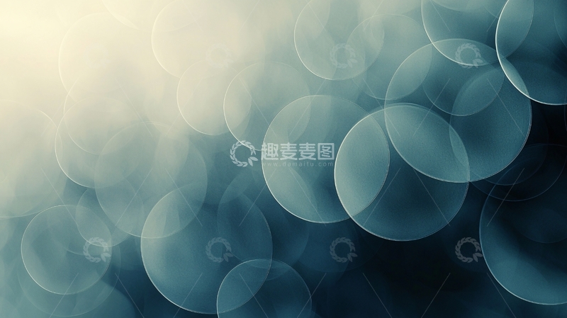 高清大图下载【趣麦麦图】蓝绿色圆形光斑背景