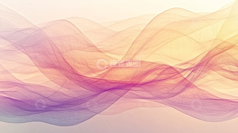 高清大图下载【趣麦麦图】柔和色彩的抽象波浪