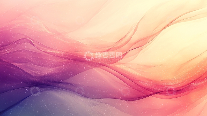 高清大图下载【趣麦麦图】轻柔飘逸的彩色丝绸质感