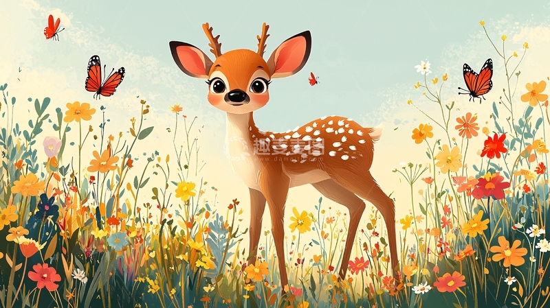 高清大图下载【趣麦麦图】小鹿