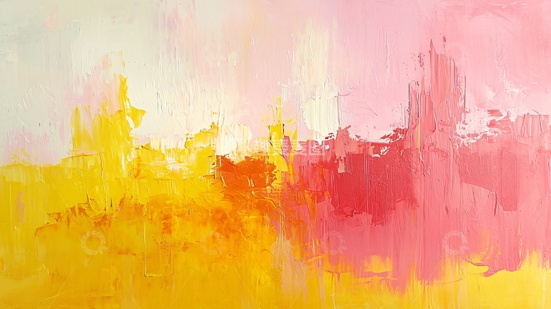 高清大图下载【趣麦麦图】粉色黄色抽象画
