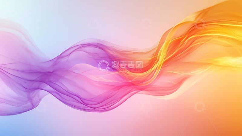 高清大图下载【趣麦麦图】彩色烟雾飘带