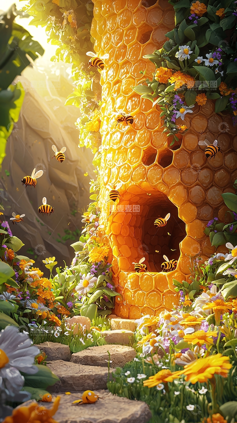 高清大图下载【趣麦麦图】童话世界中的蜂巢小屋