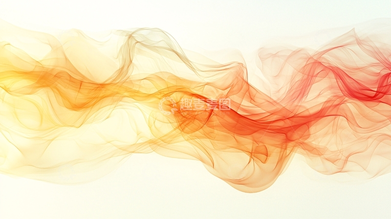 高清大图下载【趣麦麦图】橙黄红色烟雾飘带