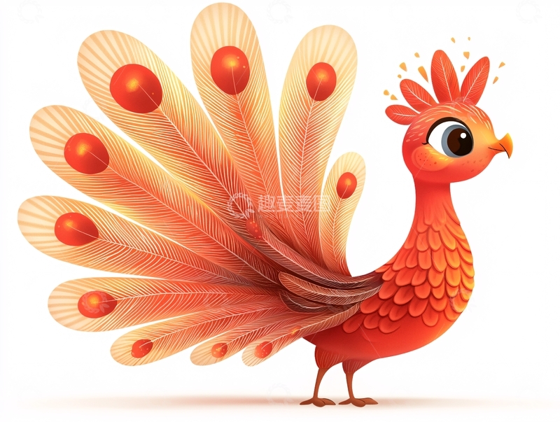 高清大图下载【趣麦麦图】卡通火凤凰