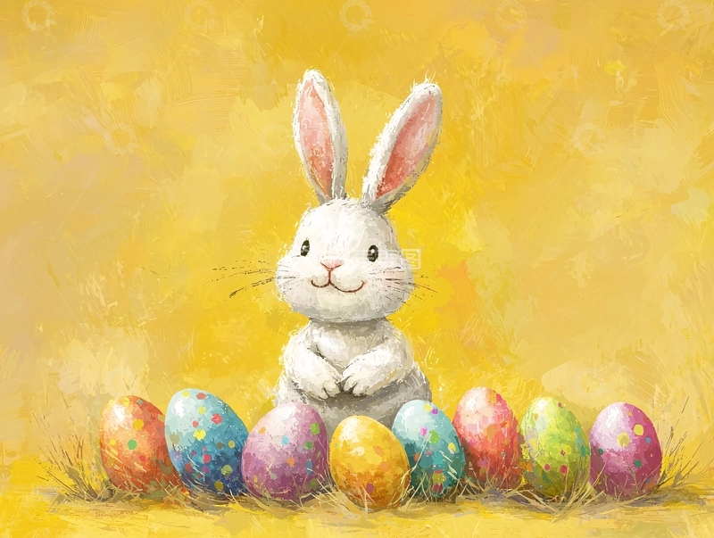 高清大图下载【趣麦麦图】复活节兔子彩蛋