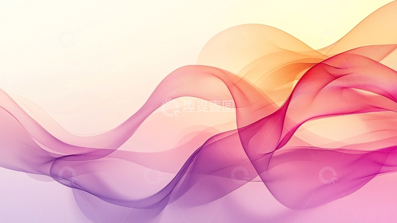 高清大图下载【趣麦麦图】彩色烟雾飘带背景