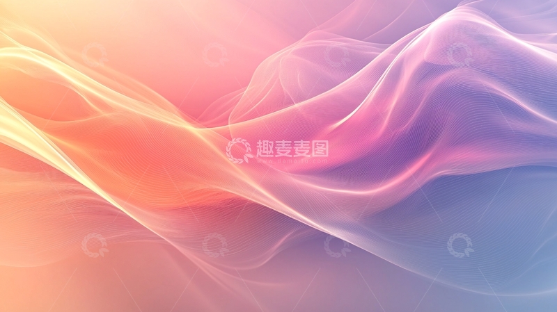 高清大图下载【趣麦麦图】梦幻彩色丝绸质感背景