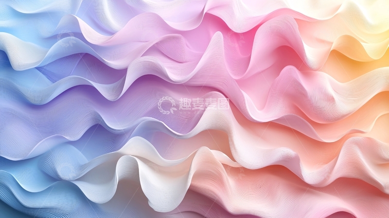 高清大图下载【趣麦麦图】彩虹渐变褶皱纹理