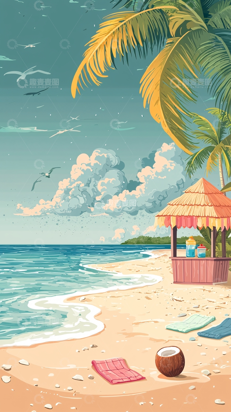 高清大图下载【趣麦麦图】热带海滩风景图