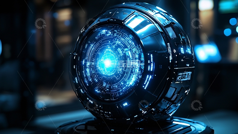 高清大图下载【趣麦麦图】科幻金属球体