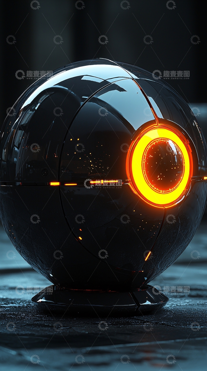 高清大图下载【趣麦麦图】黑色科技球体