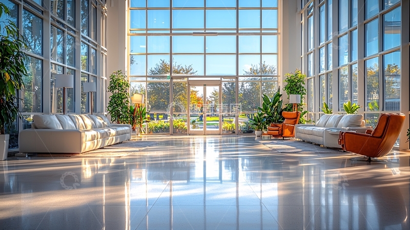 高清大图下载【趣麦麦图】明亮宽敞现代化大堂