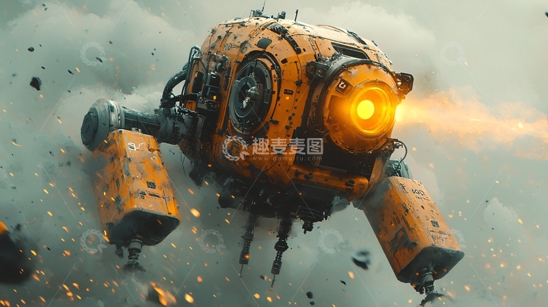 高清大图下载【趣麦麦图】未来感机械战车