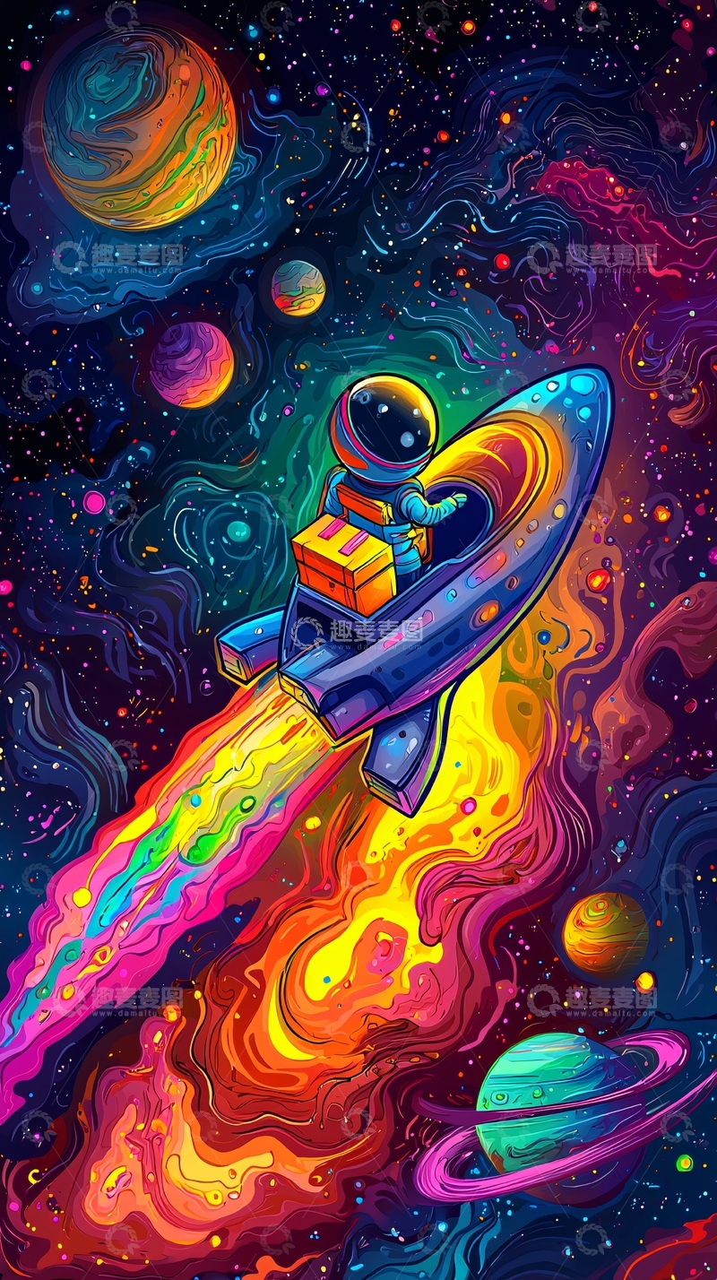 高清大图下载【趣麦麦图】太空宇航员