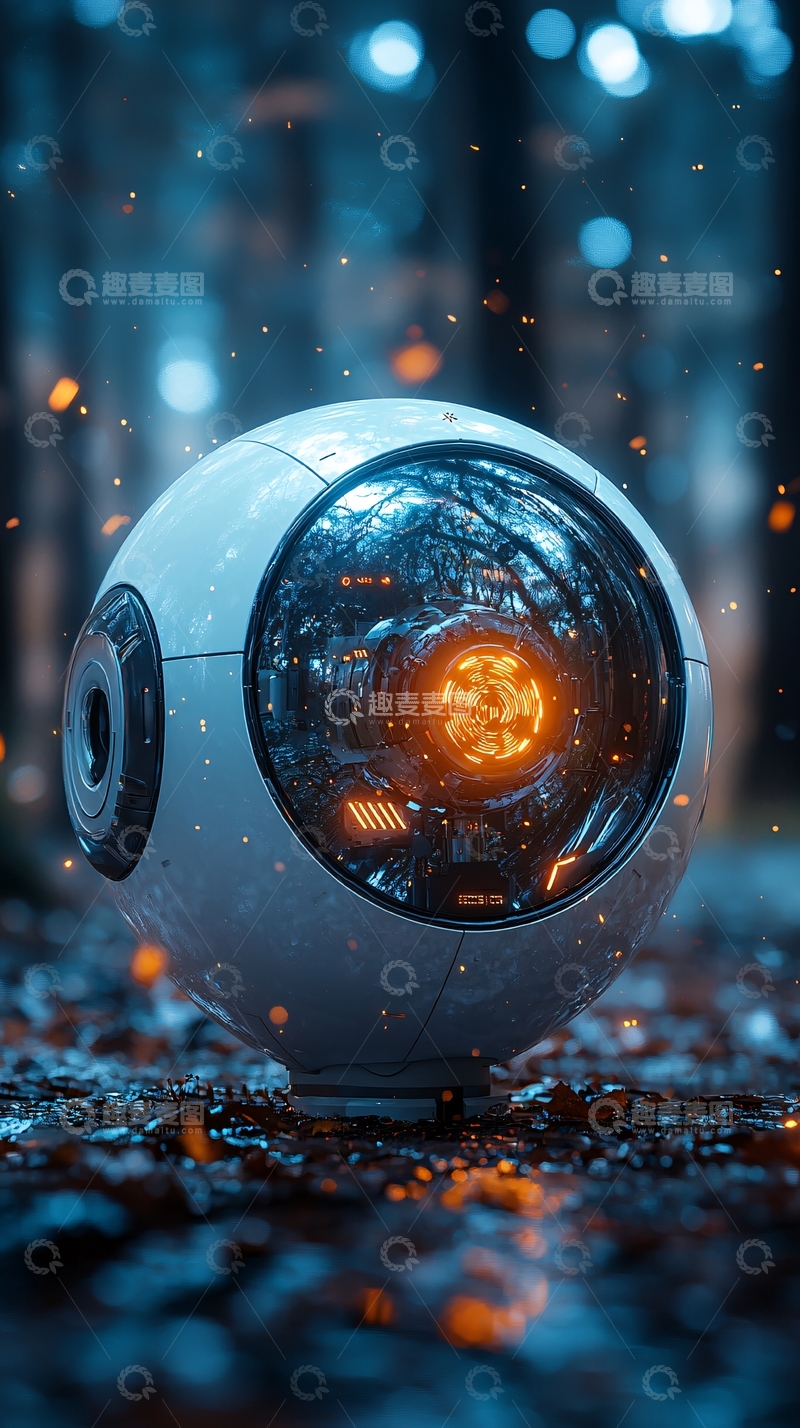 高清大图下载【趣麦麦图】森林中发光球体