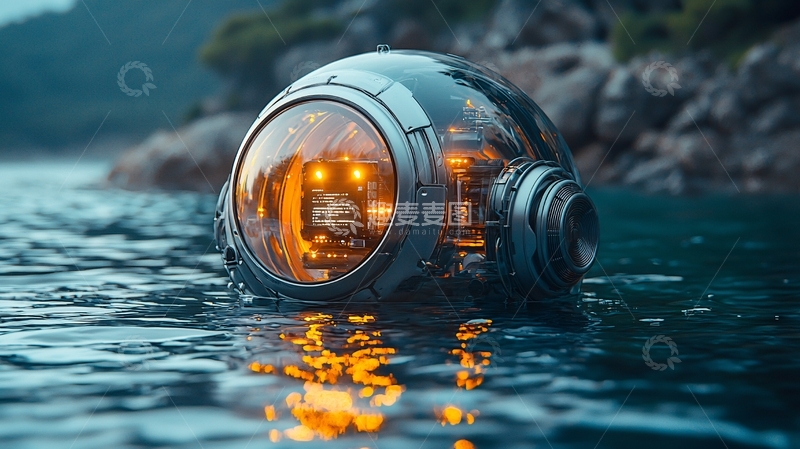 高清大图下载【趣麦麦图】未来科技潜水头盔