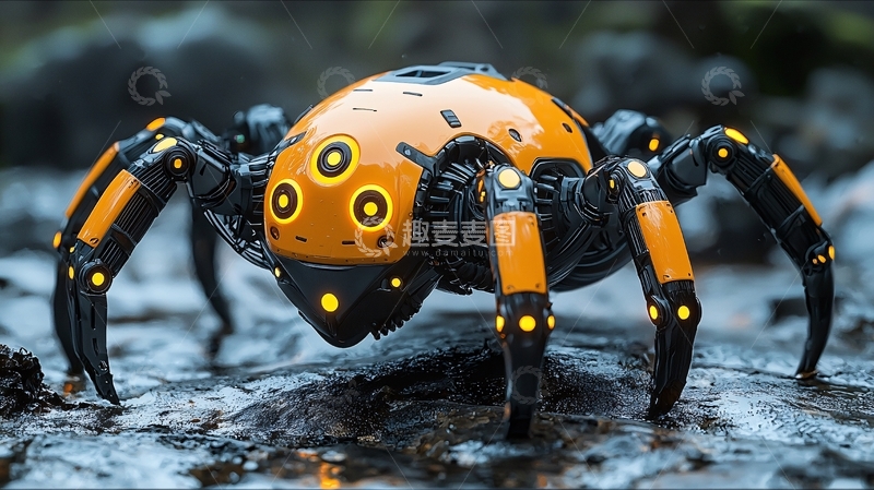 高清大图下载【趣麦麦图】机械蜘蛛机器人