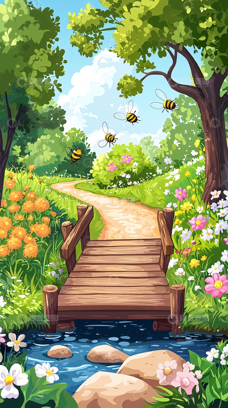 高清大图下载【趣麦麦图】春意盎然的森林小路