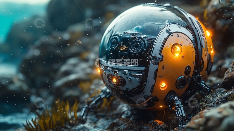 高清大图下载【趣麦麦图】未来感机器人