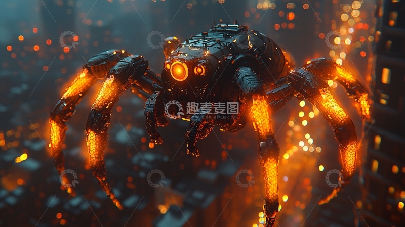 高清大图下载【趣麦麦图】未来机械蜘蛛