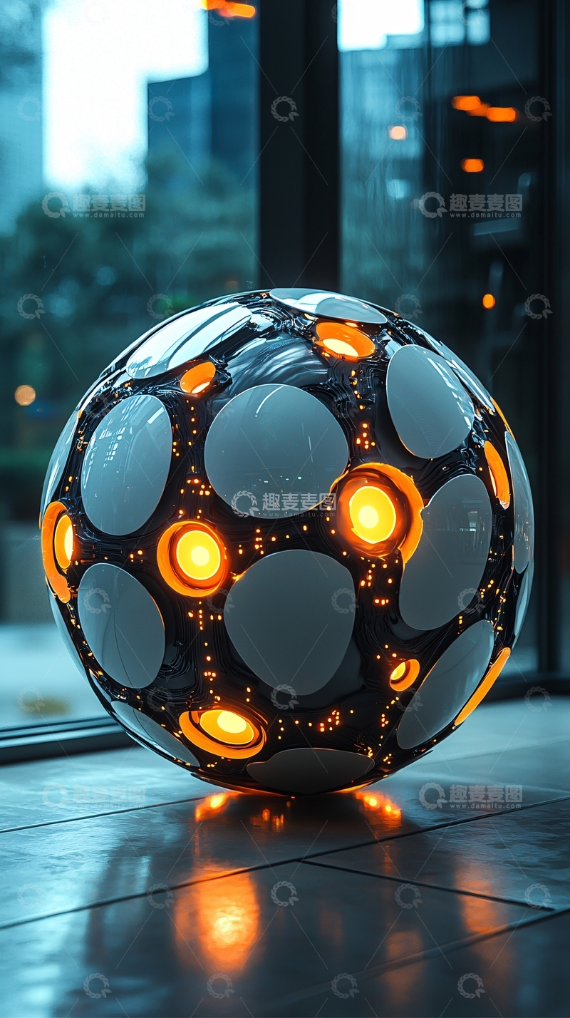 高清大图下载【趣麦麦图】科技感球体灯光装置