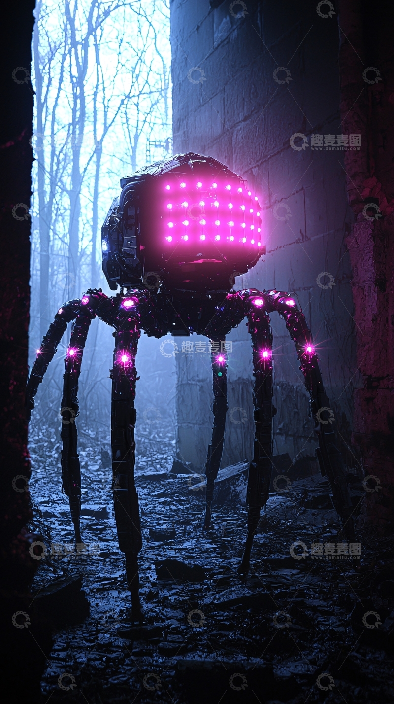 高清大图下载【趣麦麦图】黑暗森林机械蜘蛛