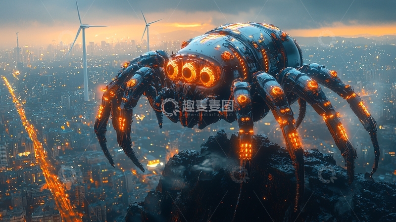 高清大图下载【趣麦麦图】机械蜘蛛