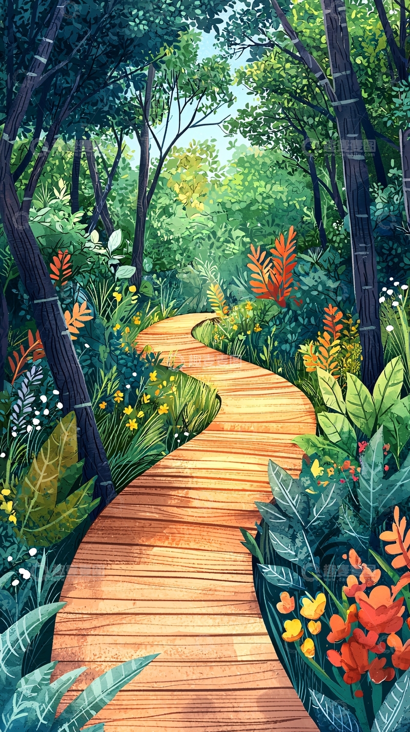 高清大图下载【趣麦麦图】森林小路