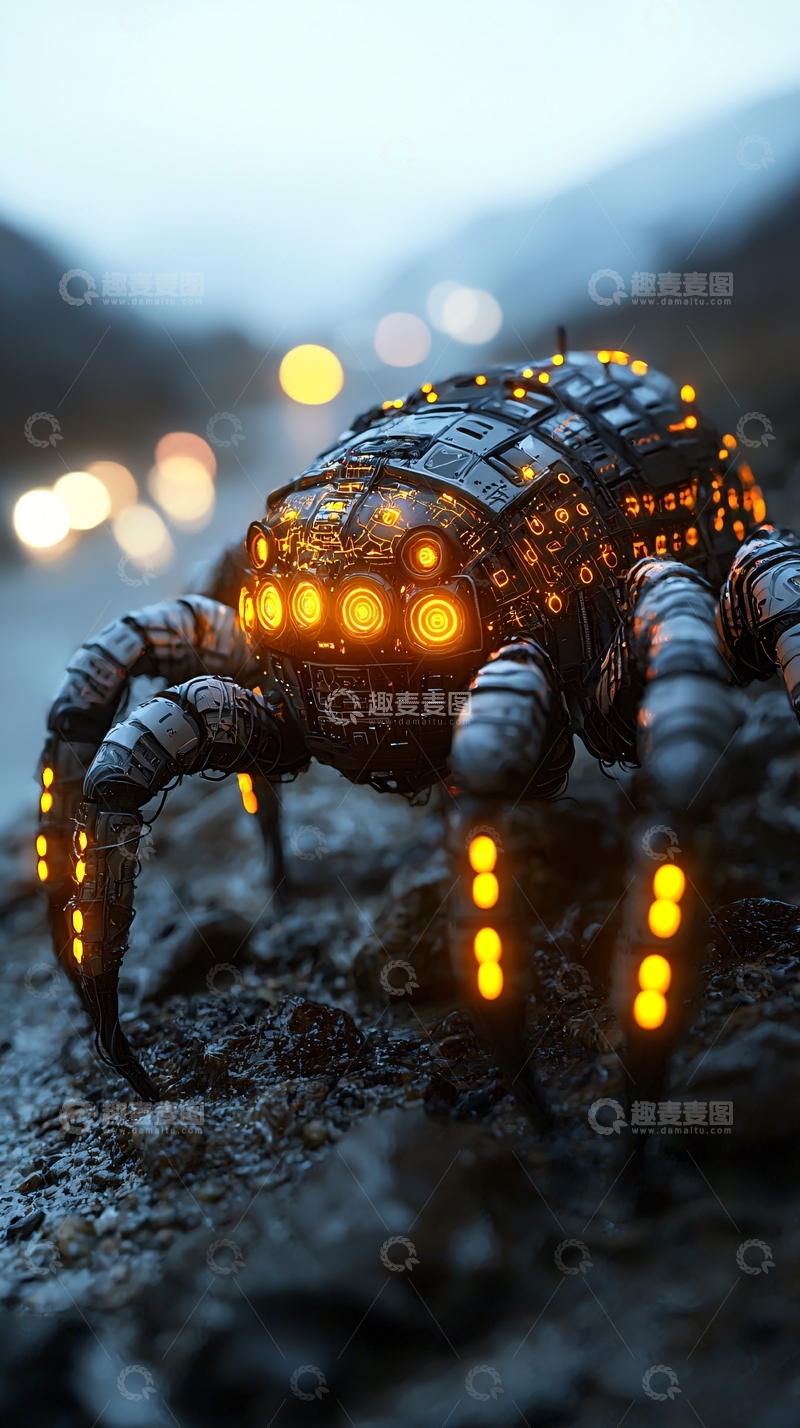 高清大图下载【趣麦麦图】机械蜘蛛