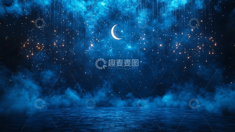 高清大图下载【趣麦麦图】蓝色星空