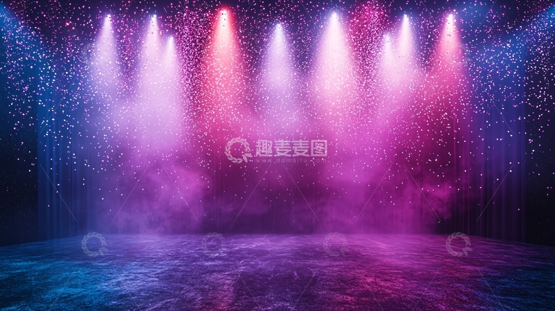 高清大图下载【趣麦麦图】炫彩舞台灯光背景