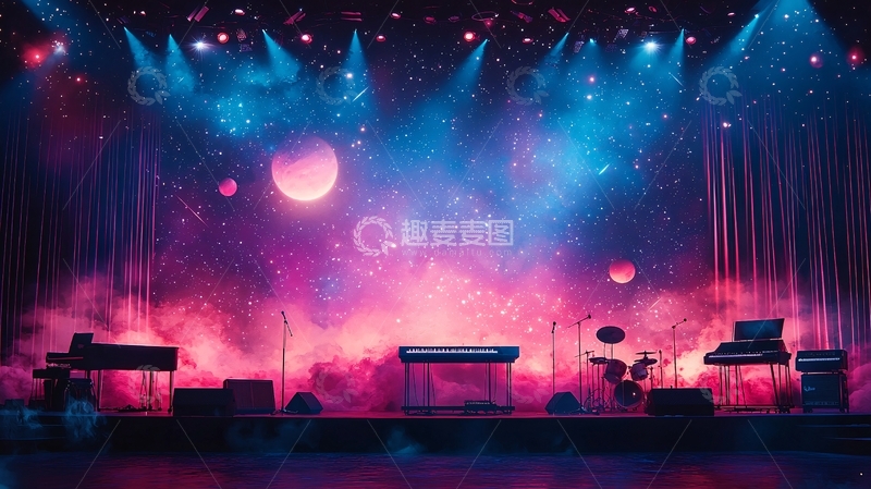 高清大图下载【趣麦麦图】梦幻舞台灯光