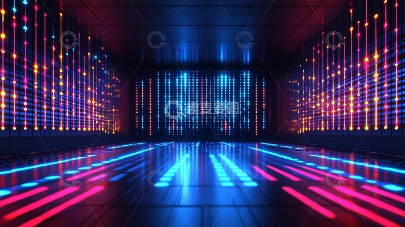 高清大图下载【趣麦麦图】炫酷霓虹灯科技感空间