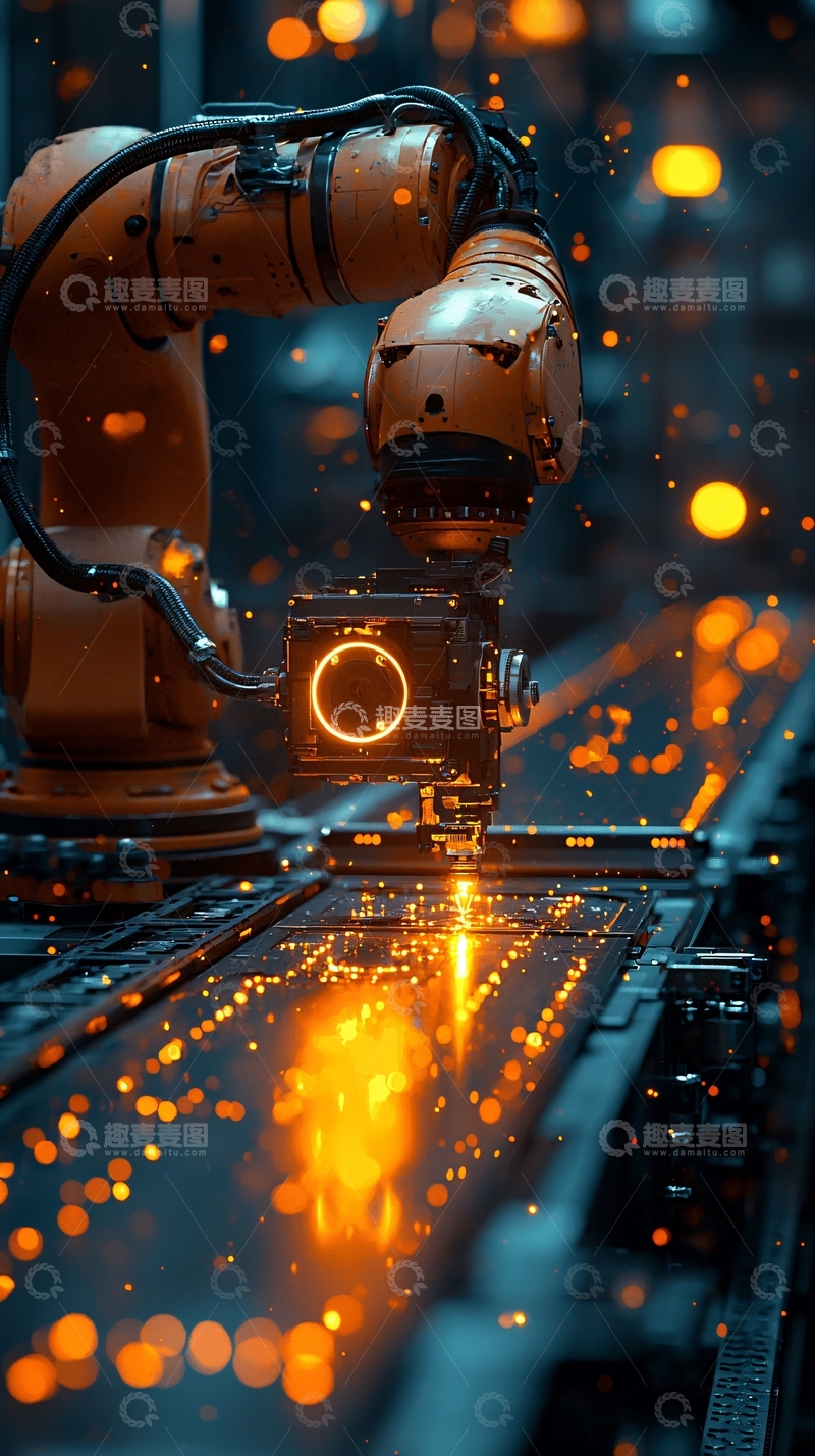 高清大图下载【趣麦麦图】工业机器人焊接11